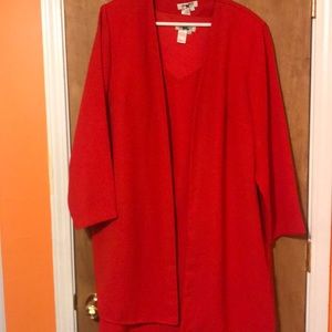 Red Plus Size Dress Suit